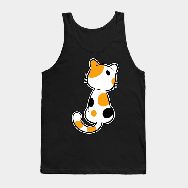 Behind The Cat Tank Top by Onefacecat